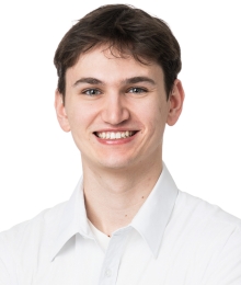 Outlined silhouette of a person in a photo-style portraid.