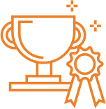 Trophy and ribbon icon
