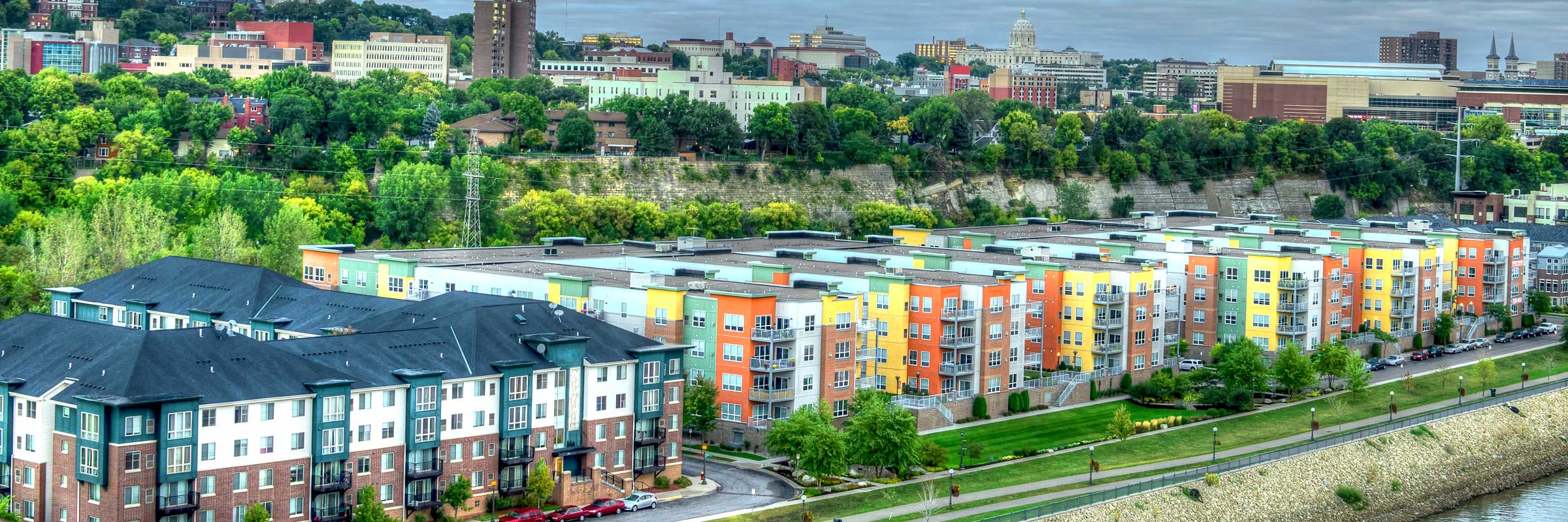 Apartment Units along the Mississippi River in St. Paul, MN